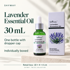 SHYWAY Minyak Atsiri Lavender: 30 mL, botol penetes dan karton eceran 10 x 4 x 4 cm