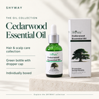 SHYWAY Cedarwood Essential Oil — produktintroduksjon med engelsk tekst