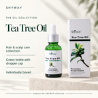 SHYWAY Tea Tree Oil - introdução do produto com texto em inglês